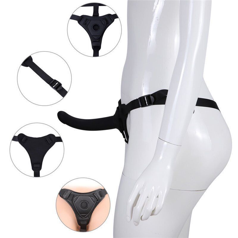 Realistic Silicone Anal G-spot Dildo Strap On Set Sex-toys for Lesbian Couples