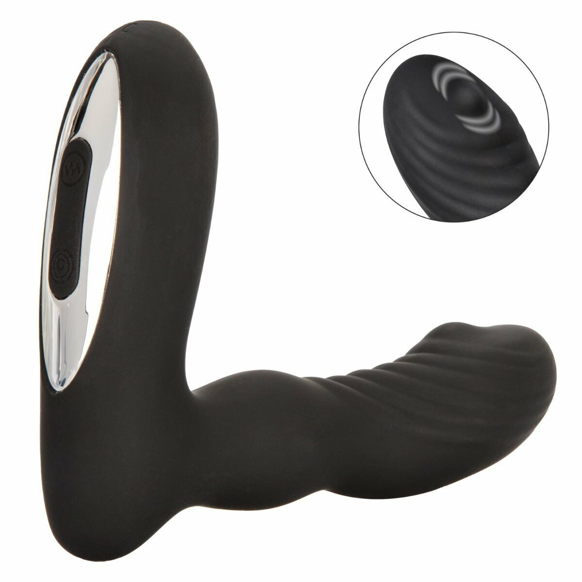Rechargeable Silicone Anal Prostate Perineum Stimulator Massager Probe Vibrator