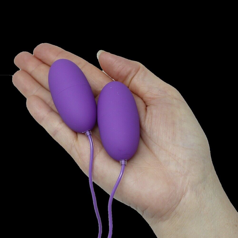 USB Powered Vibrating Double Dual Egg Bullet Clit Anal G-spot Vibe Vibrator