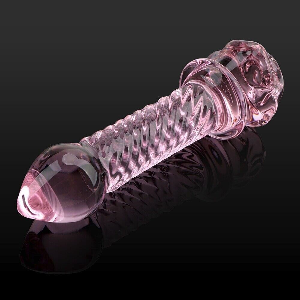 Pink Glass Anal Butt Plug Dildo Beads Anal Sex Toys for Men Women Couples