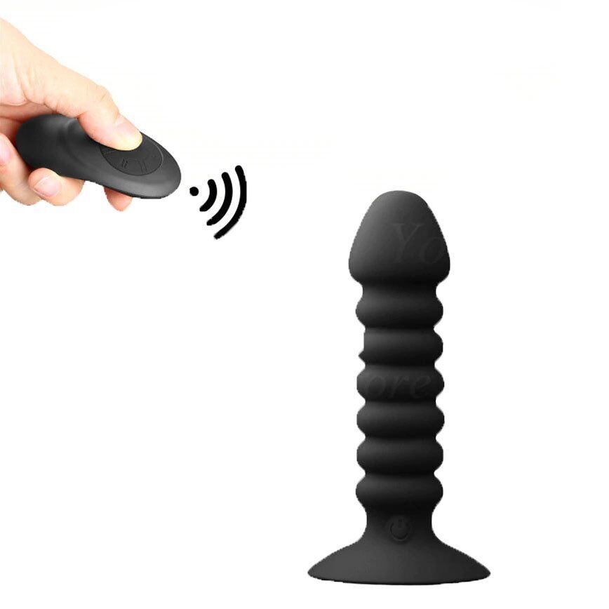 Wireless Remote Control Vibrating Anal Butt Plug Beads vibe Anal Trainer Sex Toy