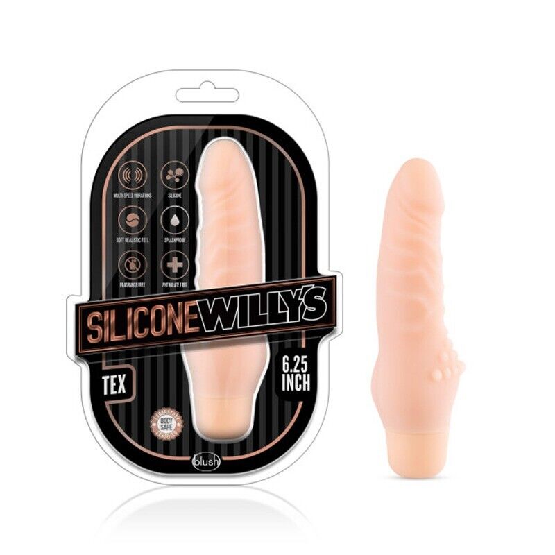 Silicone Willy 6.25" Vibrating Realistic Dildo Cock Vibrator Beginner Sex Toys