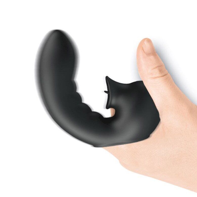 Silicone Clit Licking G-spot Finger Massager Orgasm Vibrator Sextoy for Women