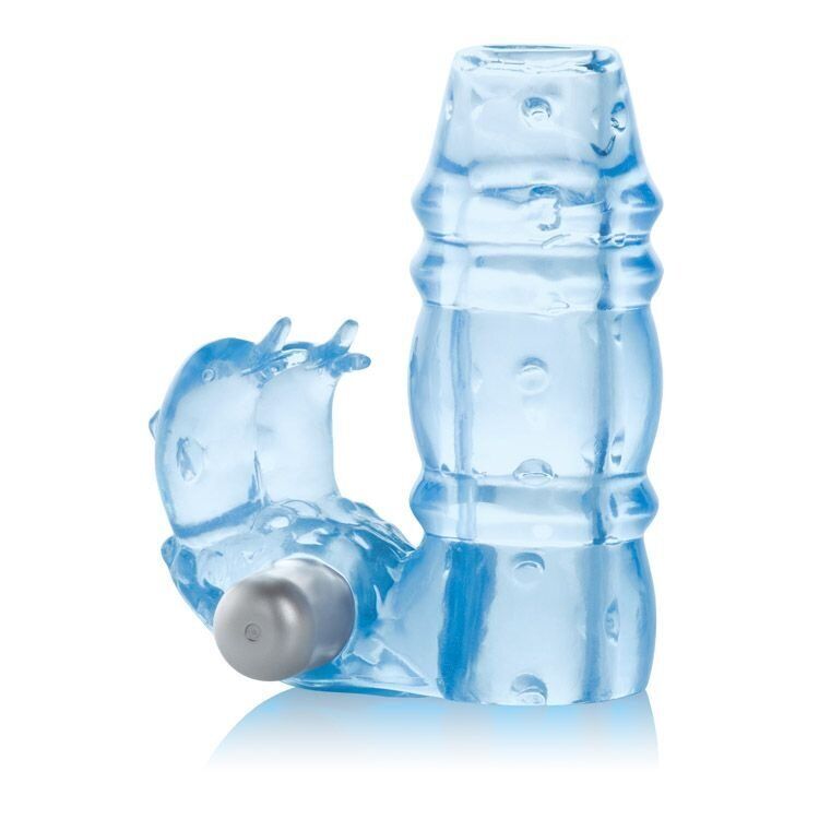 Vibrating Cock Ring Penis Sleeve Exension Extender Girth Enhancer Clitoral Vibe