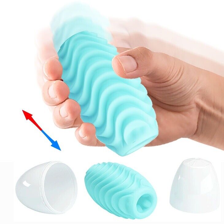 Reversible Egg Male Masturbator Sleeve Hand Job Cock Stroker Sex Toys for Men