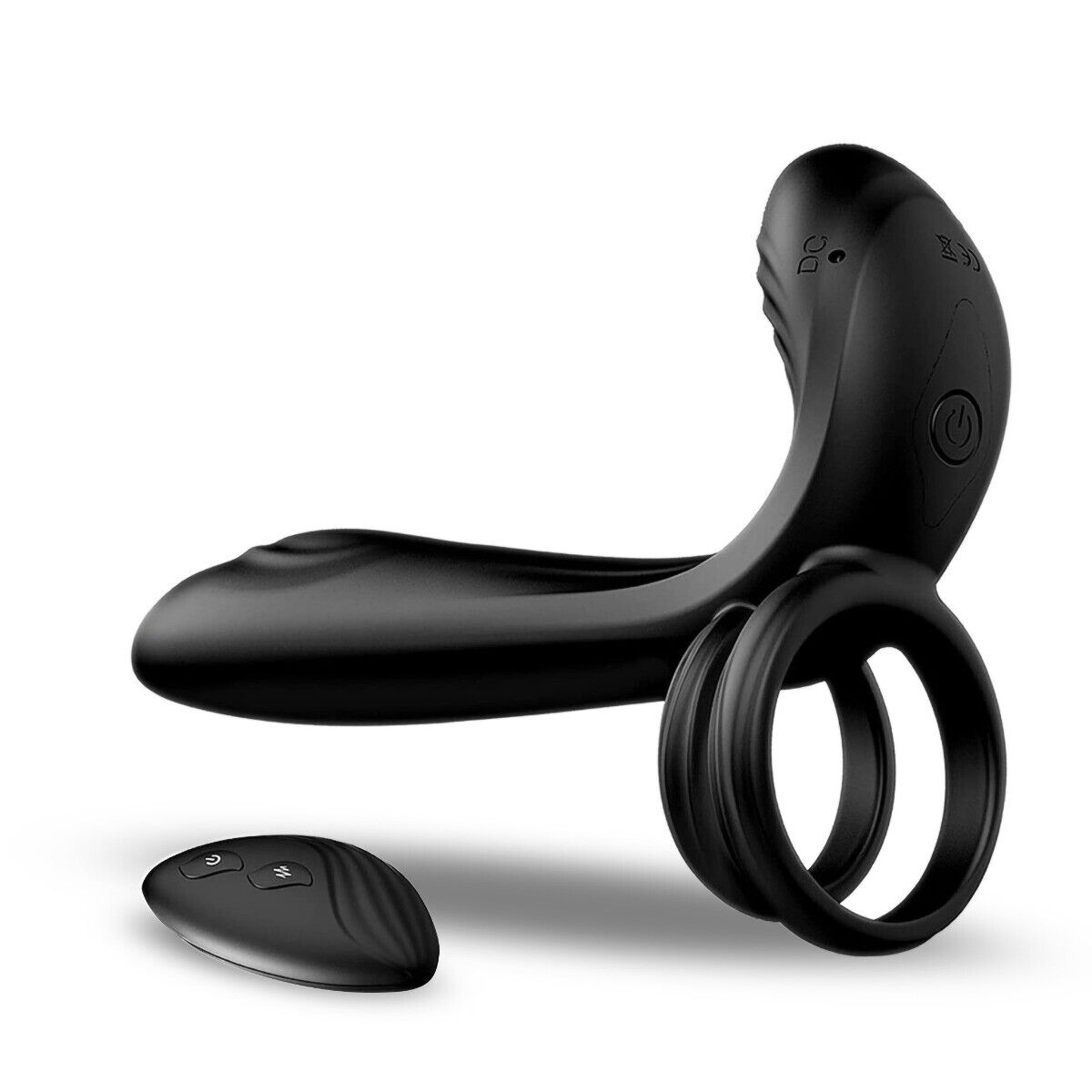 Wireless Vibrating Cock Armor Male Penis Extension Sleeve Ring Girth Enlarger