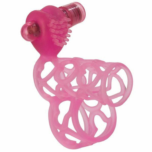 Vibrating Lover's Orgasm Cock Cage Penis Girth Erection Enhancer Extension