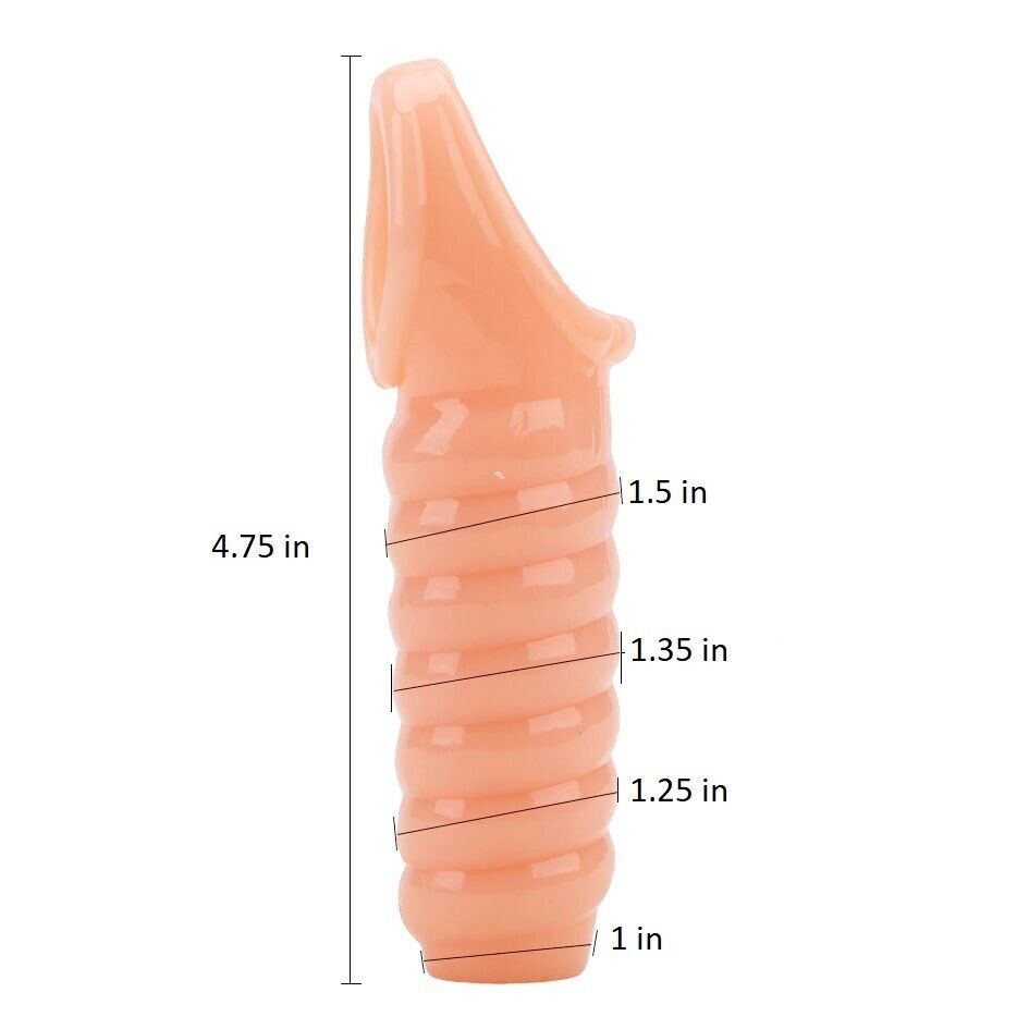 Penis Extension Extender Sleeve Sheath Enhancer Enlarger Sex Toy for Couple Men