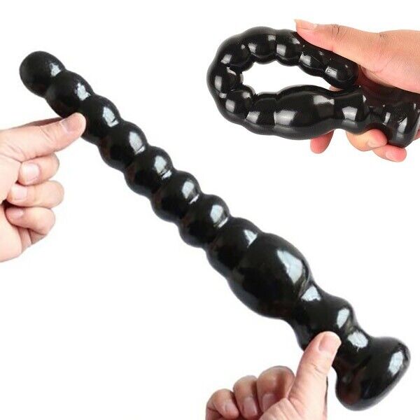Soft Bendable Squeezable XL Extra Large Anal Butt Plug Beads Suction Cup