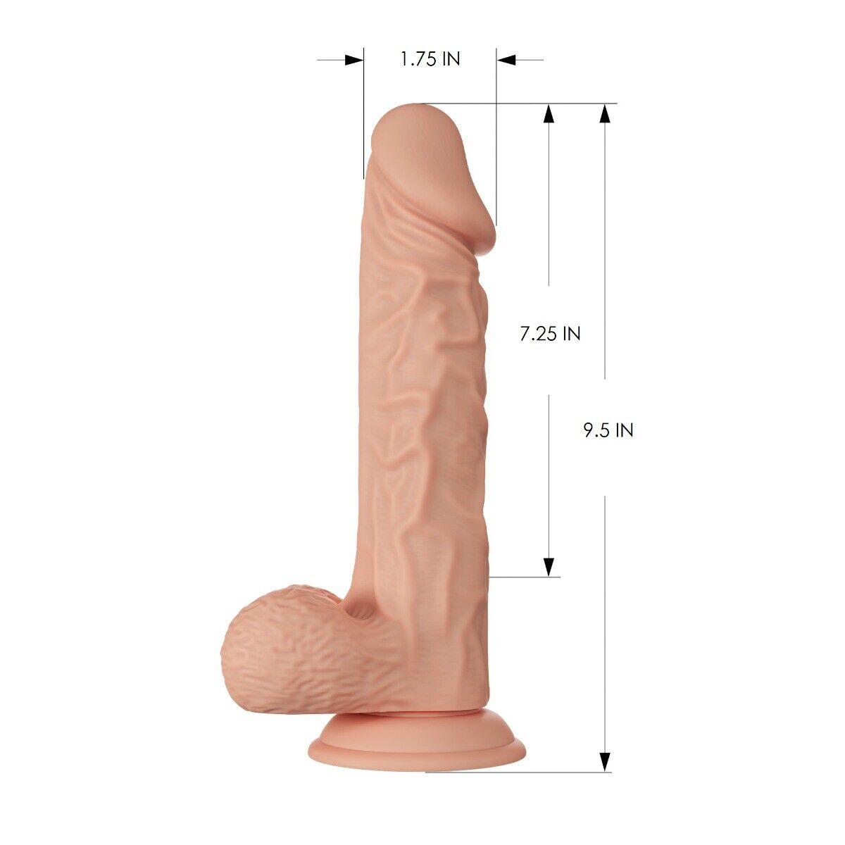 Easy On Off Suction Cup Strap On Harness with 9.5" Vibrating Dildo Dong Sex Toys