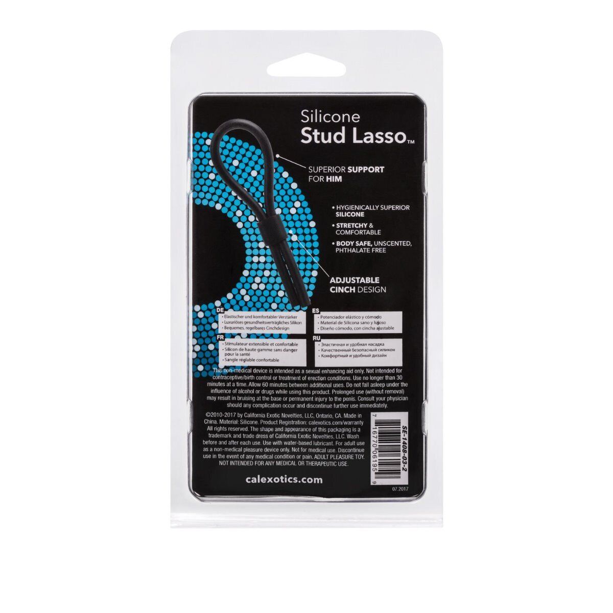 Silicone Stud Lasso Cock Ring Male Penis Erection Keeper Enhancer Prolong Delay