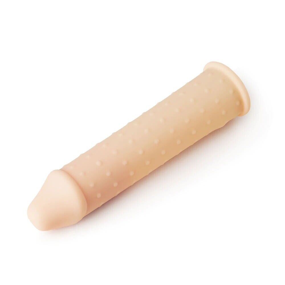 Add 2.25" Cock Length Nubby Penis Extension Extension Sleeve Couple Sex Toys