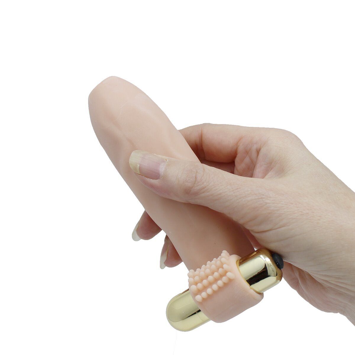 Realistic Vibrating Penis Extension Girth Enhancer Sleeve Cock and Ball Ring