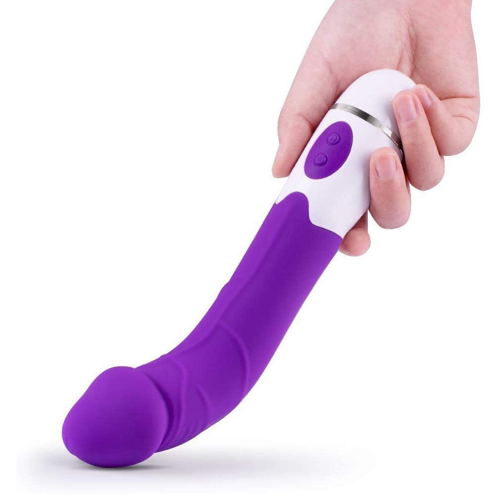 Silicone Flexible Realistic Anal Clit G-spot Vibrator Massager Sex Toy for Women