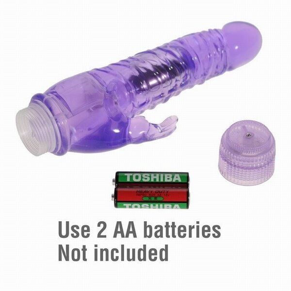 Realistic Jelly Clit G-spot Dual Stimulator Rabbit Vibrator Dildo Female Sex Toy