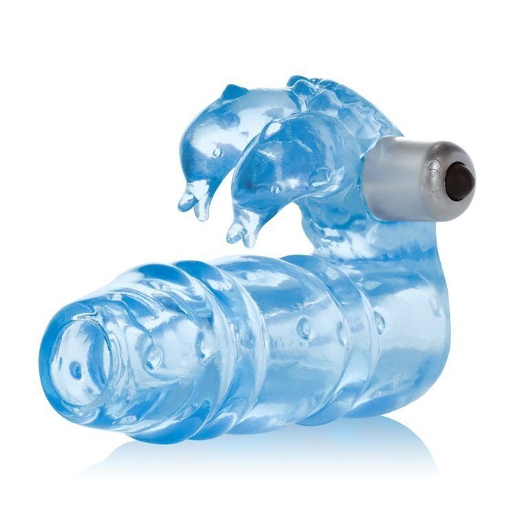 Vibrating Cock Ring Penis Sleeve Exension Extender Girth Enhancer Clitoral Vibe