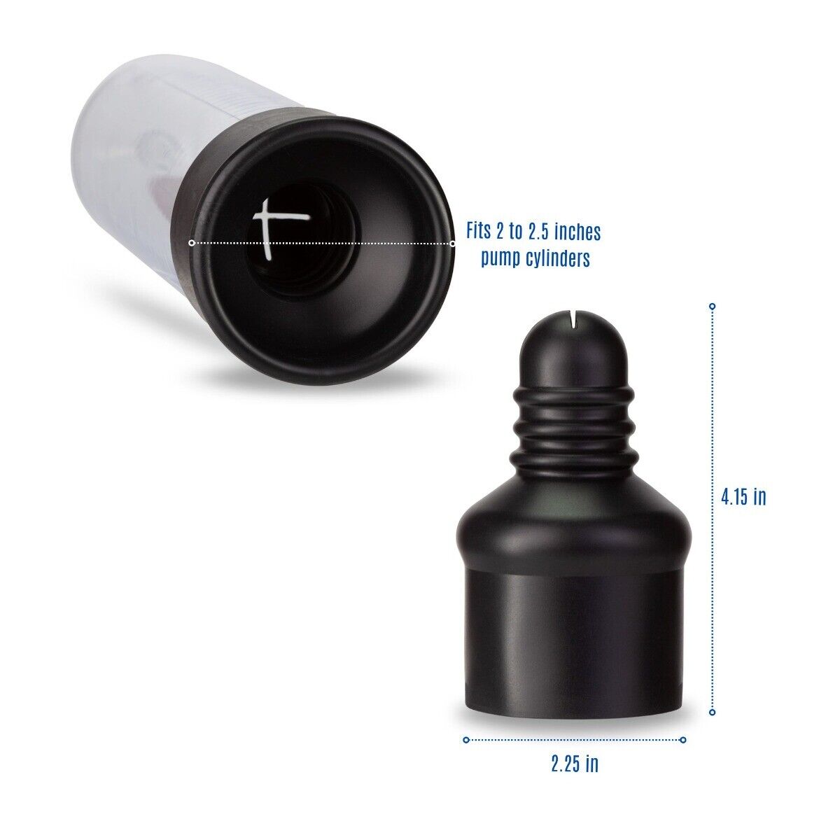 Stretchy Ribbed Silicone Universal Replacement Penis Pump Sleeve Seal Donut