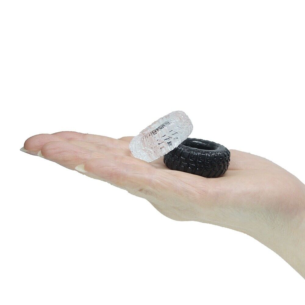 Silicone Truck Tire Penis Cock Rings Ball Stretcher Sex Toys for Men Couples