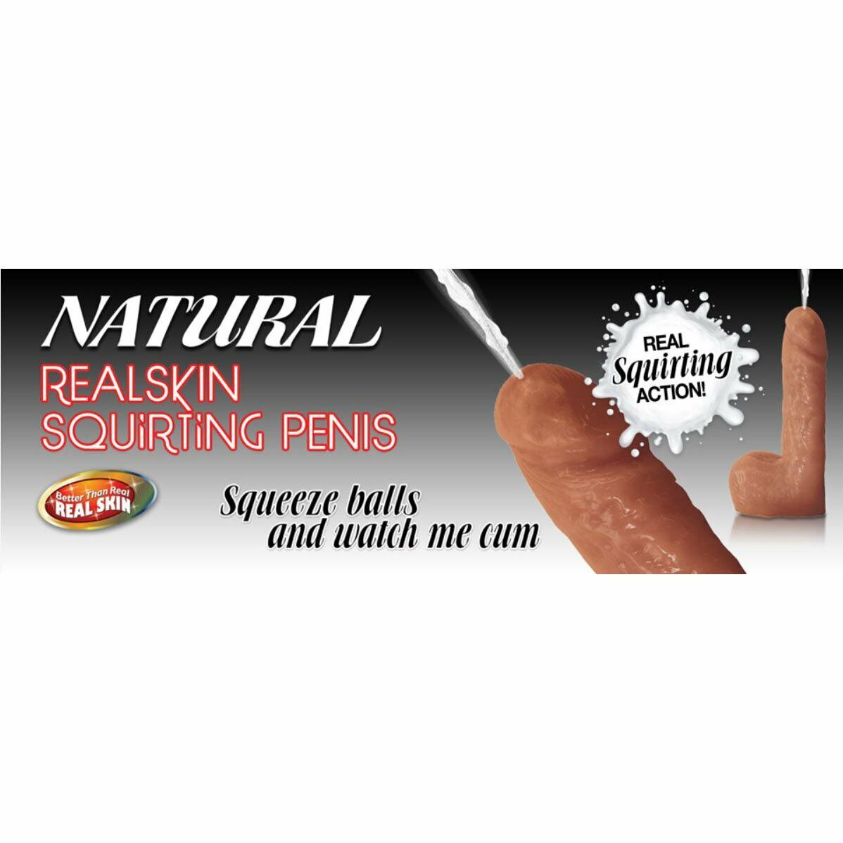 6" Black Realistic Ejaculating Squirting G-spot Anal Dildo Dong Cock with Balls