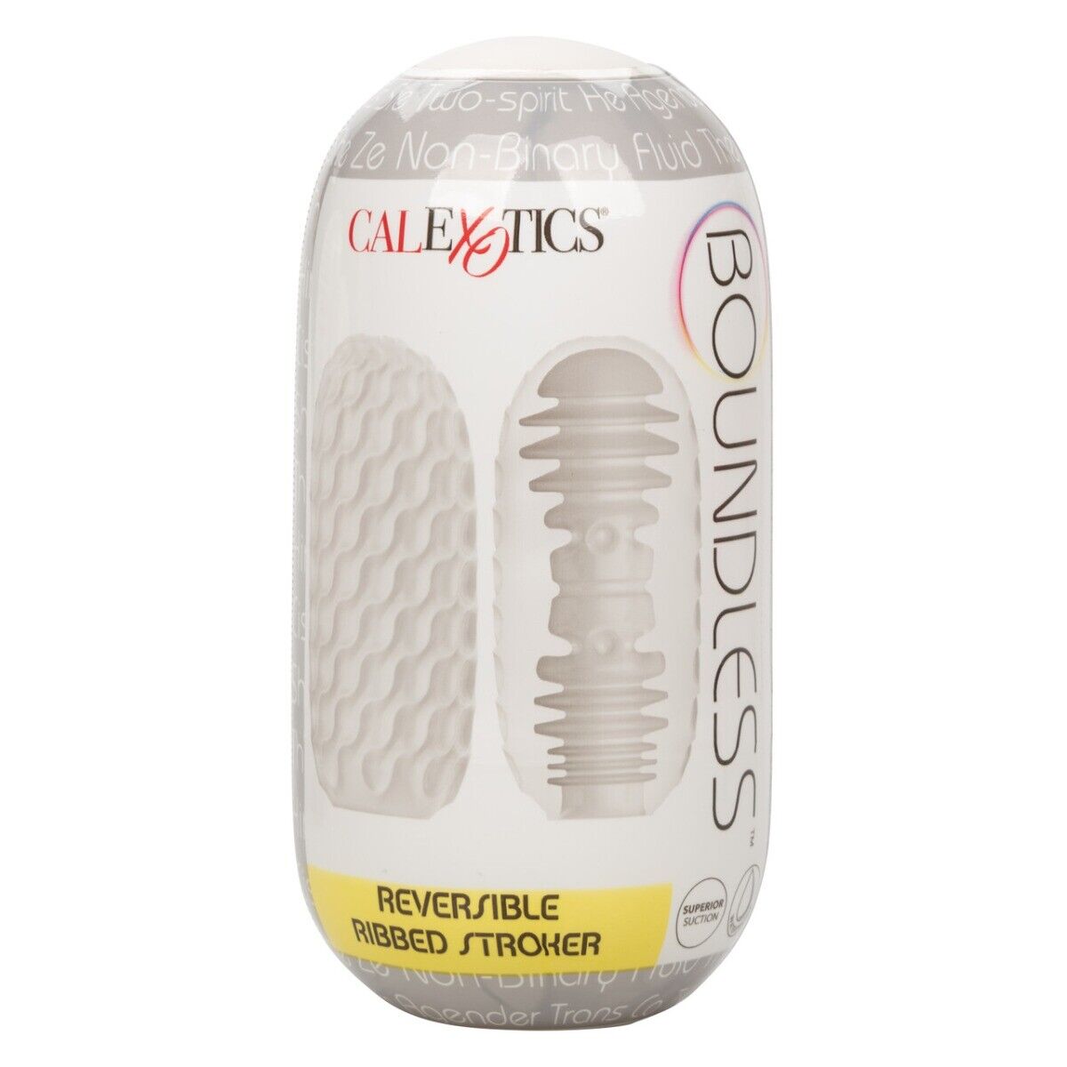 Boundless Reversible Clear Ribbed Stroker Male Masturbator Sleeve Sex Toy