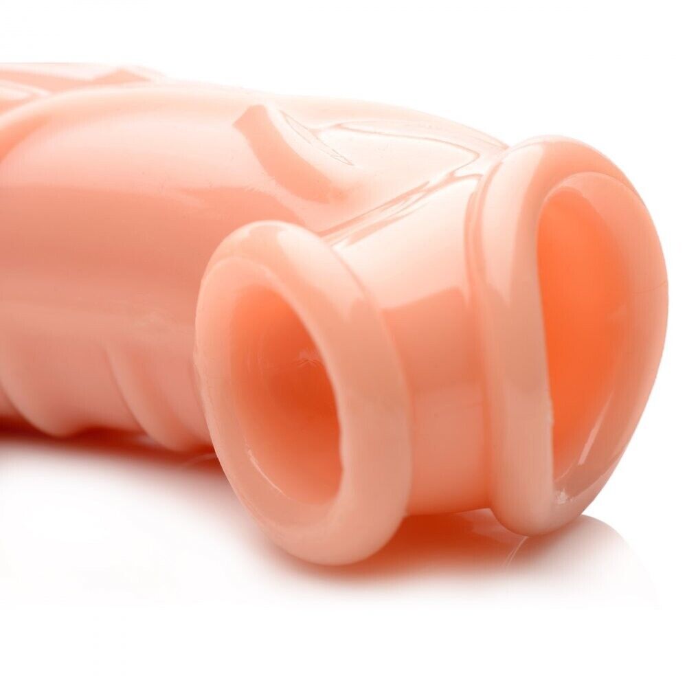 Add 2" Male Penis Extension Sleeve Extender Thick Cock Girth Enhancer Sheath PPA