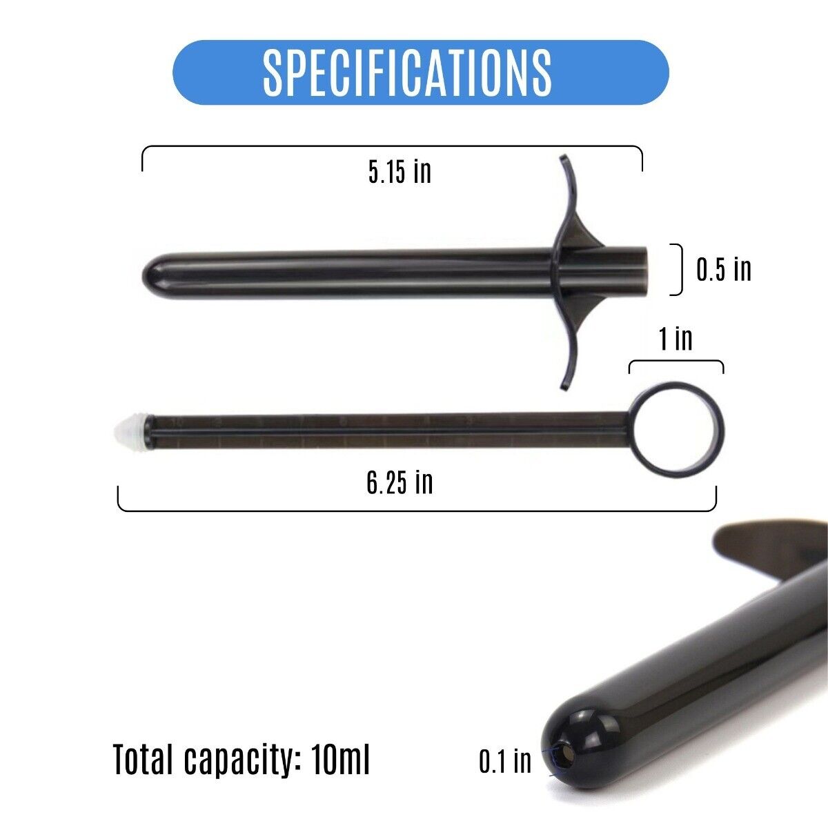 2PK Lube Tube Personal Lubricant Applicator Syringe Shooter Launcher