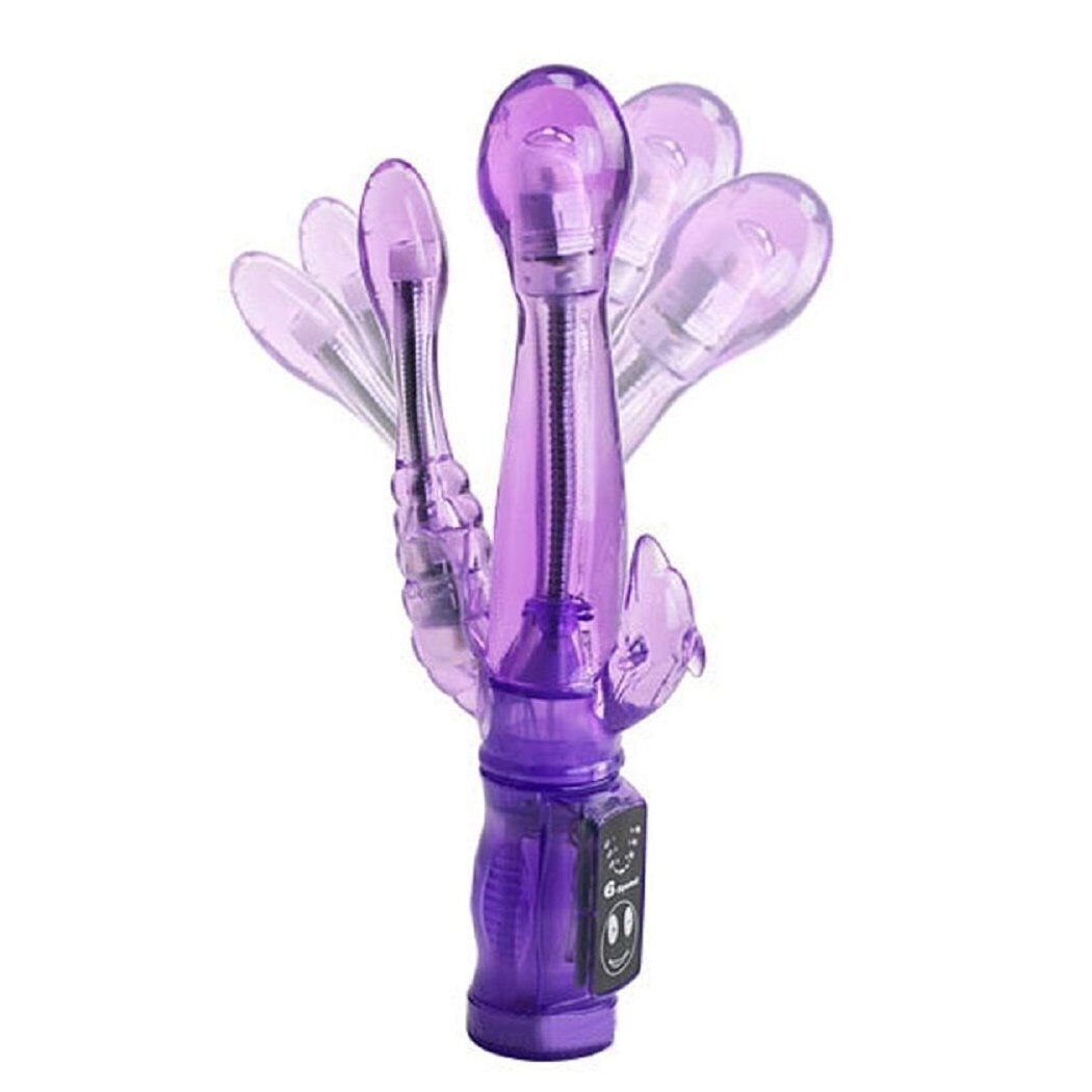 Bendable Flexible Clit G-spot Anal Triple Pleasure Rabbit Vibrator Vibe Dildo