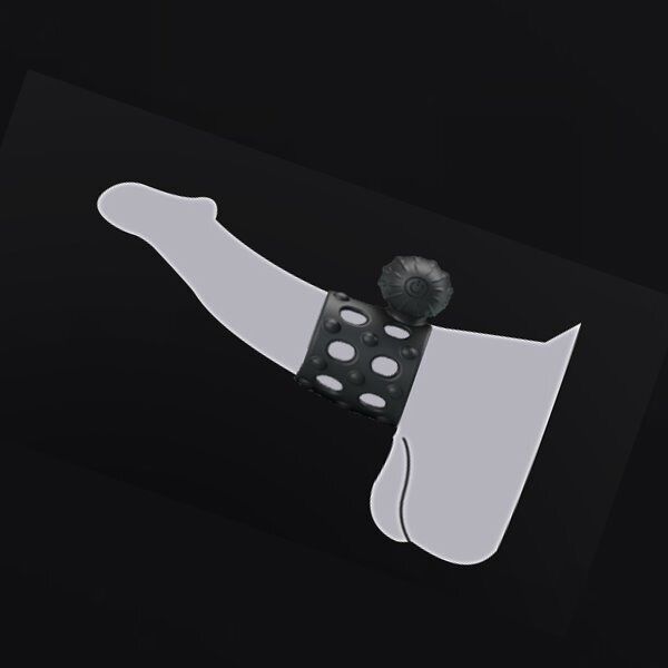 Silicone Vibrating Prolong Delay Penis Cock Ring Cage Sex-toys for Couples Men