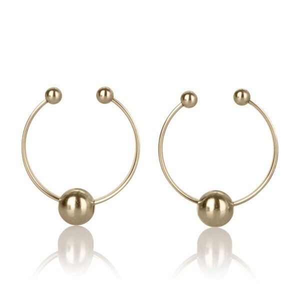 Clip-on Non Piercing Gold Nipple Rings Body Jewelry