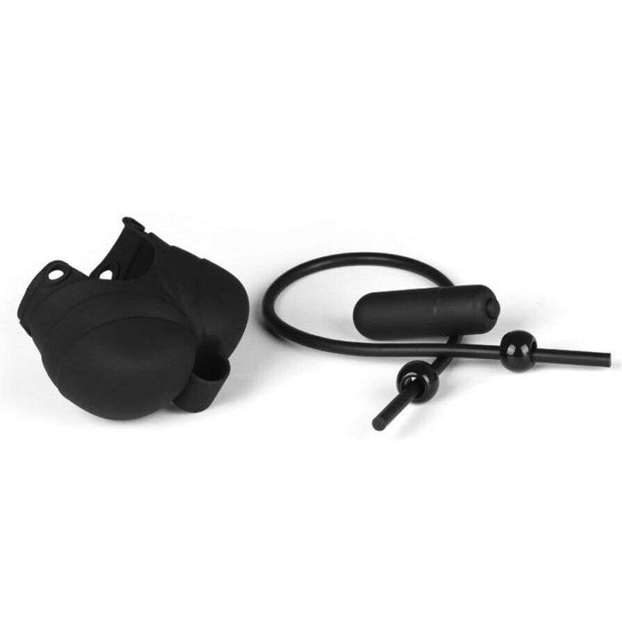 Vibrating Ball Testicle Scrotum Pouch Cinch Penis Cock Ring Male Enhancer Sextoy