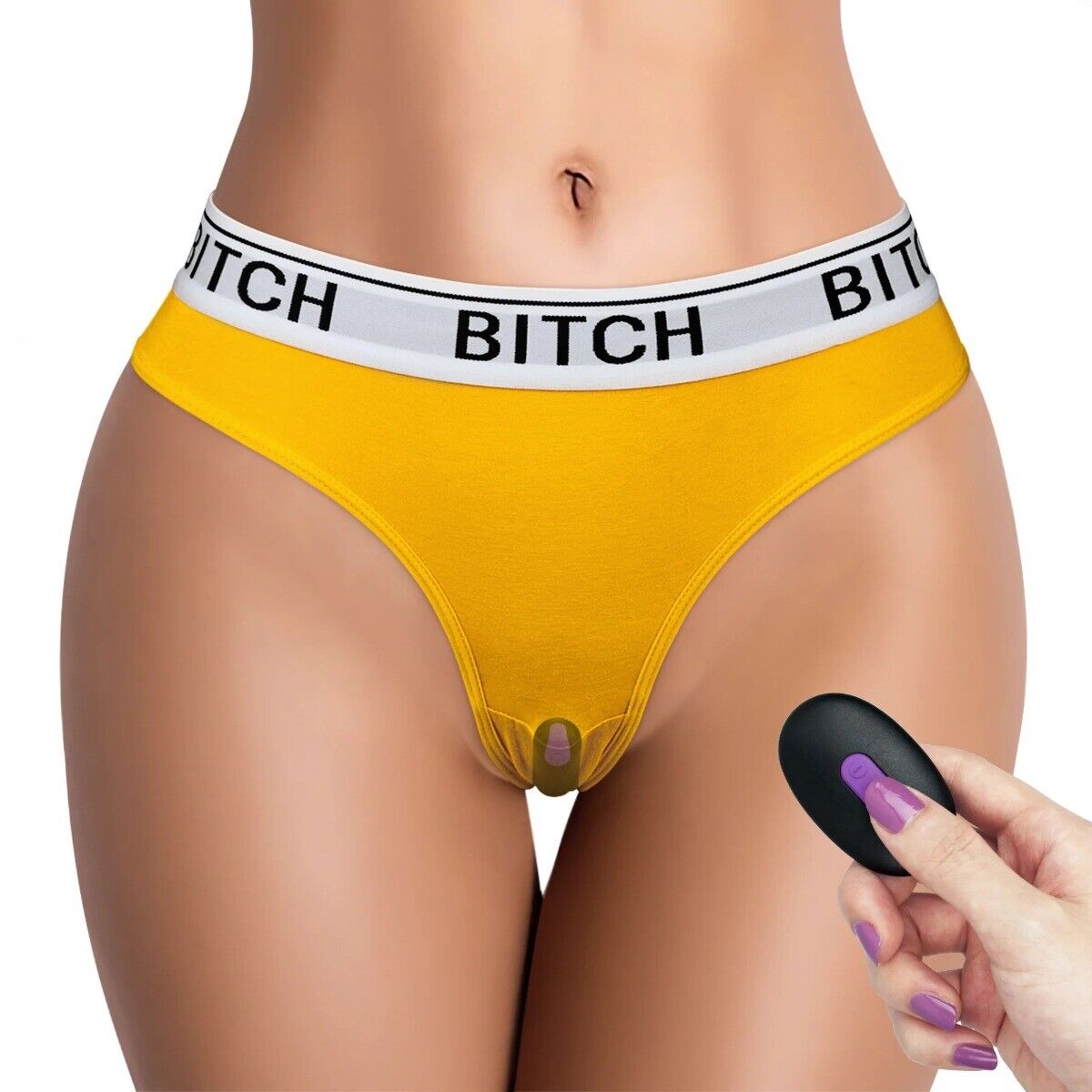 Sexy Bitch Wireless Remote Control Vibrating Panties Thong Sex Toys for Couples
