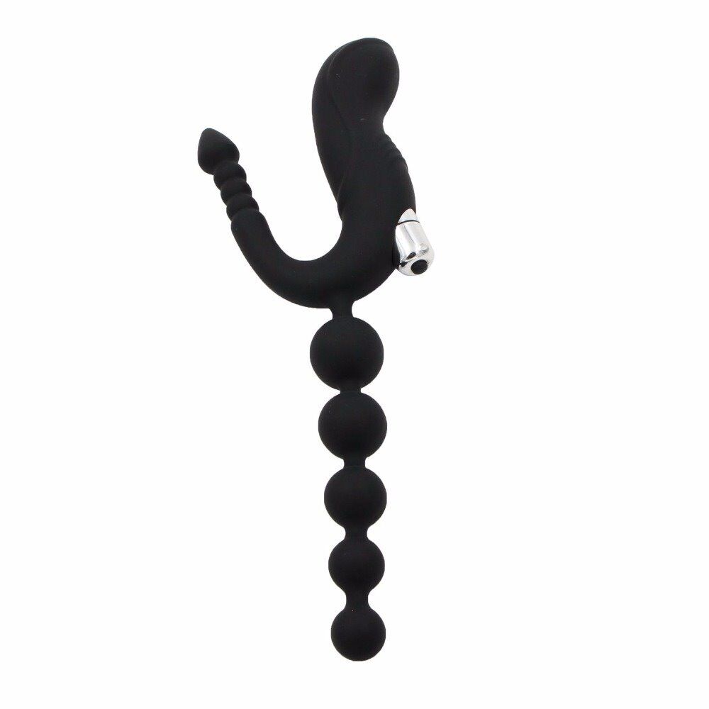 Silicone Vibrating Clit G-spot Anal P-spot Prostate Massager Vibrator Butt Plug