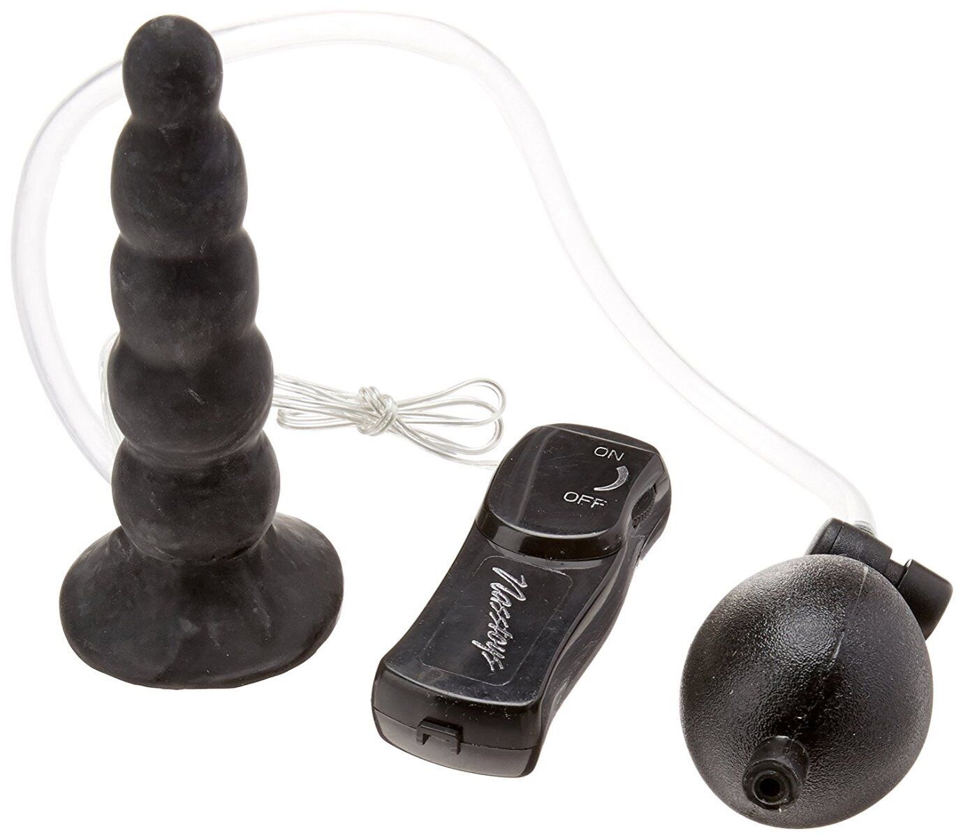 Ram Inflatable Vibrating Anal Expander Expandable Balloon Butt Plug Dildo Dong