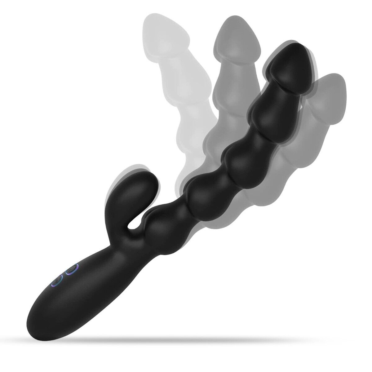 Bendable G-spot Clit Anal Rabbit Vibrator Beads Prostate Massager Sex Toys
