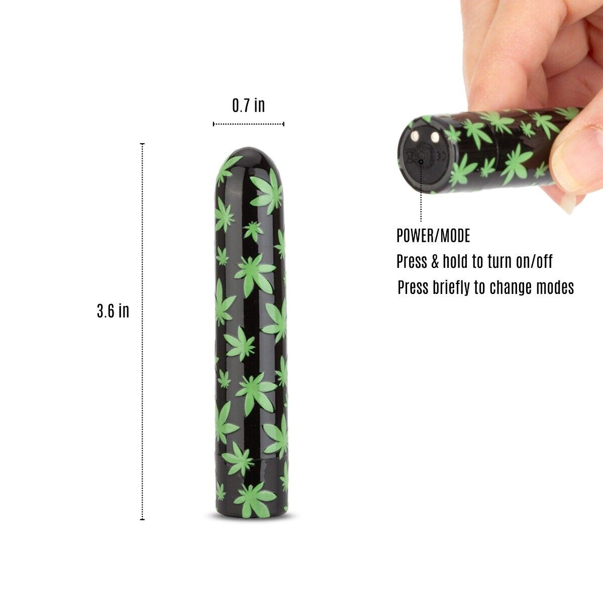 Glow in the Dark Rechargeable Vibrating Pocket High Vibrator Bullet Sex Toys