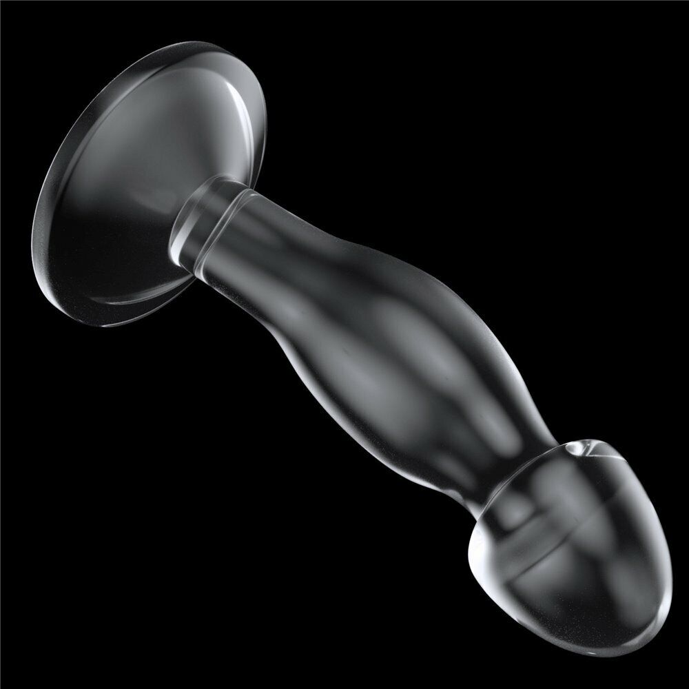 Clear Jelly P-spot Anal Butt Plug Dildo Prostate Massager Probe Suction Cup