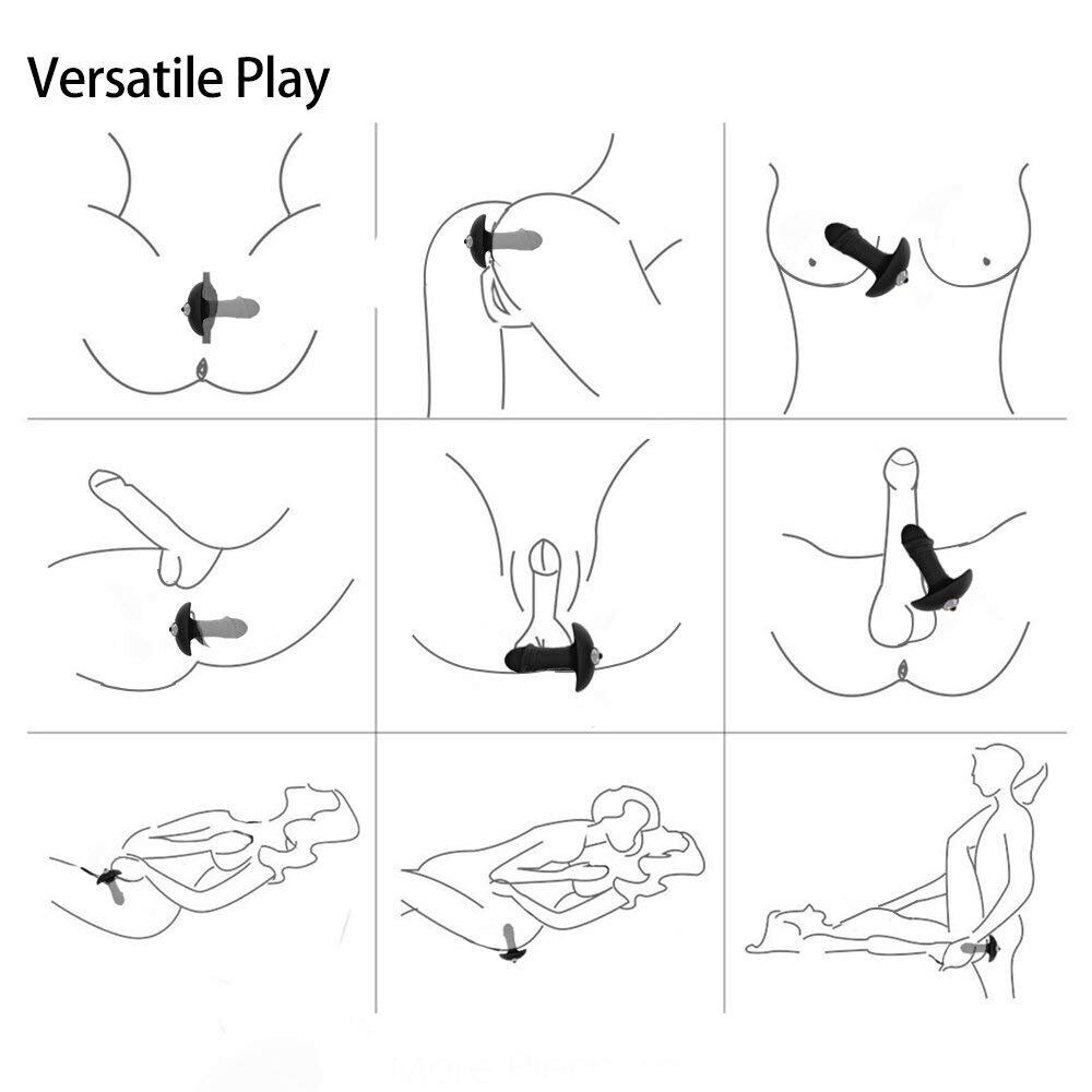 7x Speed Vibrating Silicone Anal Butt Plug Dildo Vibe Vibrator Anal Sex Toys