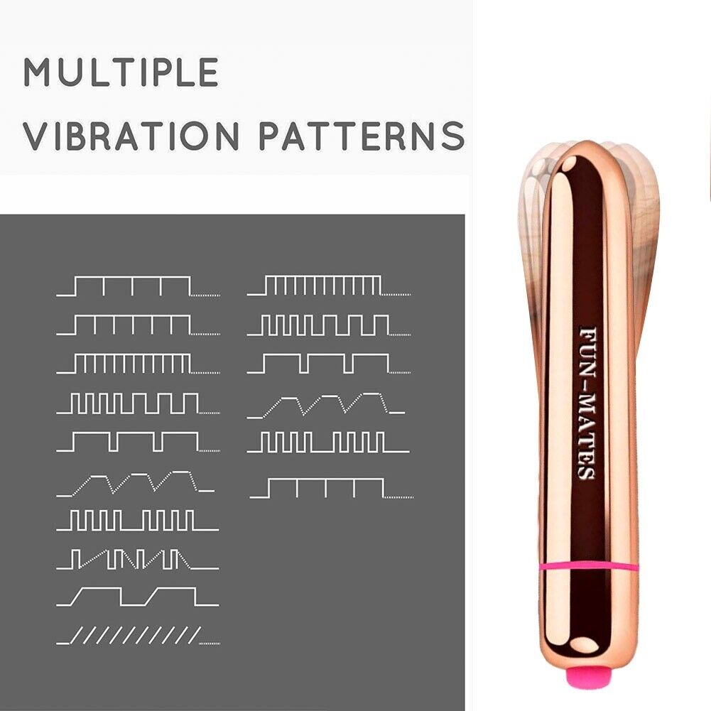 16 Mode Rose Gold Bullet Clit Vibrator Foreplay Sex Toys for Couples Women