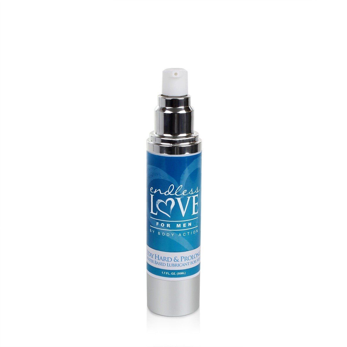 Body Action Endless Love for Men Stay Hard & Prolong Water-Based Lubricant 1.7oz