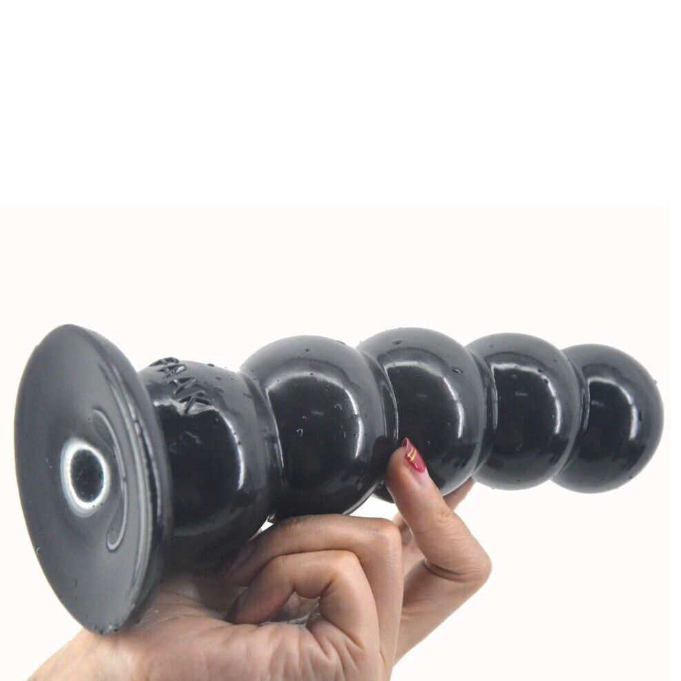 Soft Bendable Squeezable XL Extra Large Anal Butt Plug Beads Dildo Suction Cup