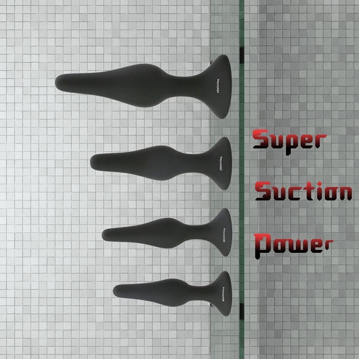 4PC Smooth Silicone Anal Play Sex Toy Butt Plug Anal Trainer Dildo Set Kit