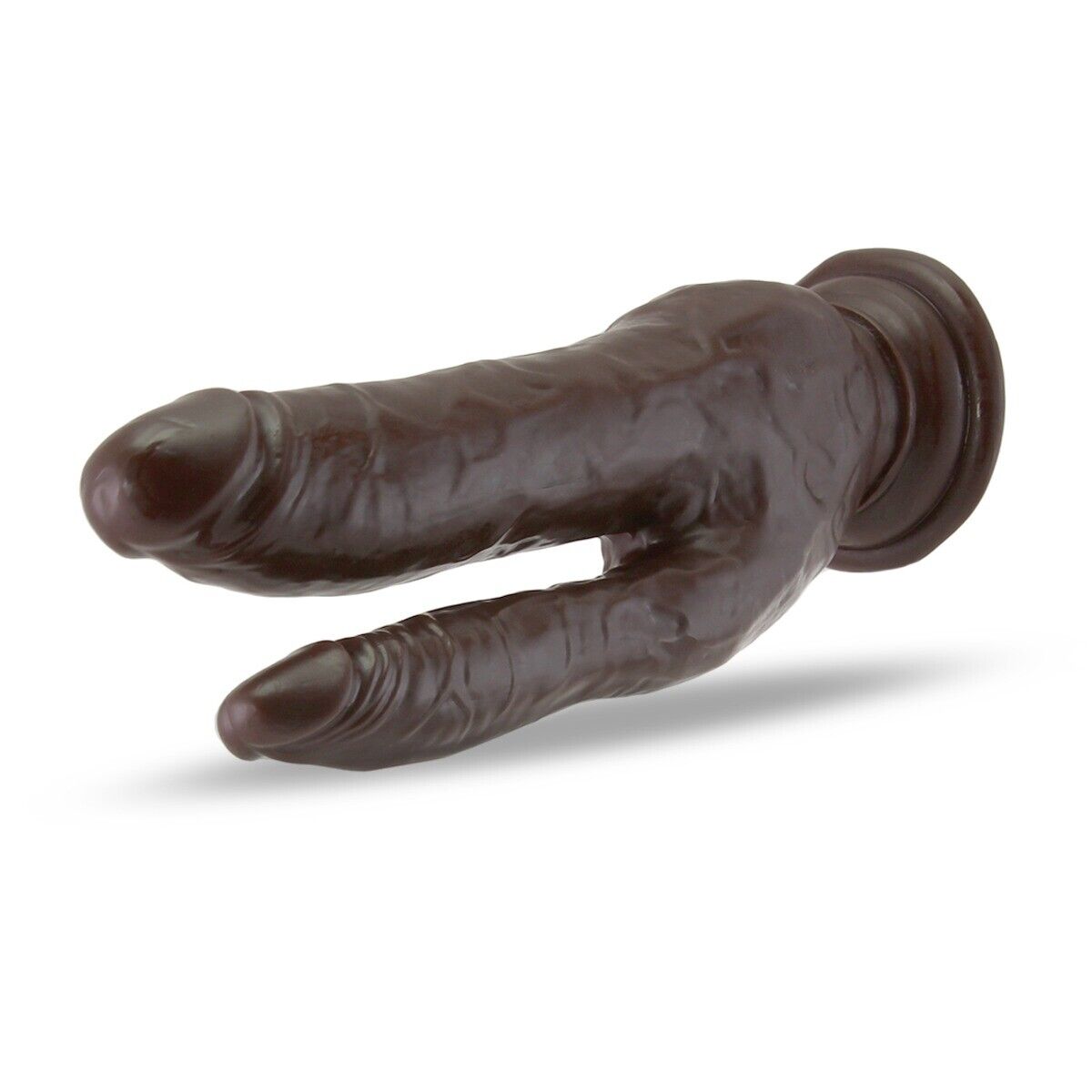 Realistic Black Double Penetration DP Vaginal Anal G-spot Dildo Dong Sex Toys