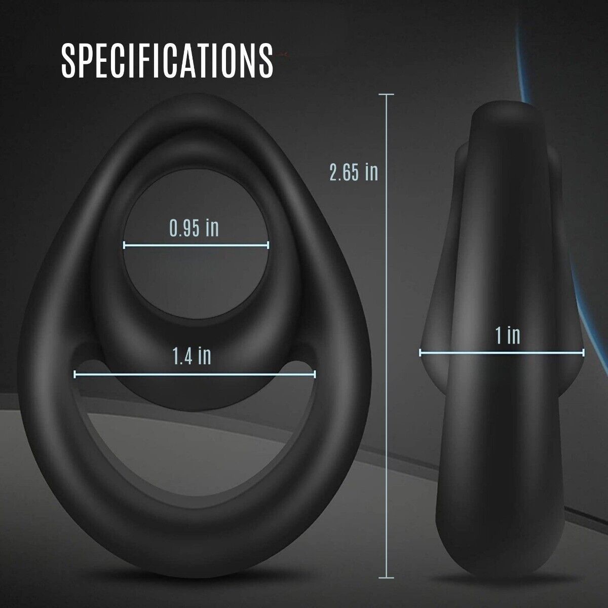 Ultra Soft Stretchy Thick Liquid Silicone Male Penis Enhancer Cock Balls Ring