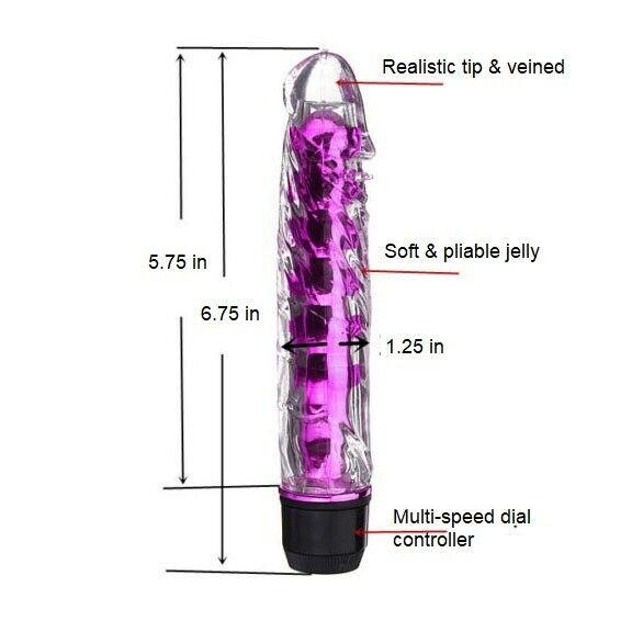 Soft Jelly Multi-speed Realistic G-spot Anal Vibrator Dildo Women Sex Toys