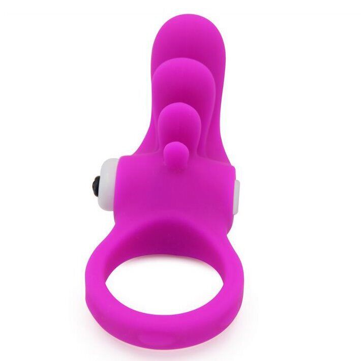 Silicone Vibrating Clit Stimulator Penis Enhancer Cock Ring Sex-toys for Couples