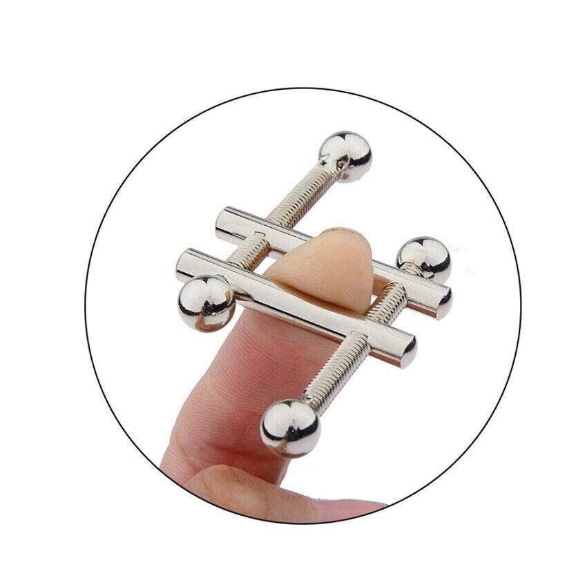 Metal Nipple Grips Crossbar Clamps Nipple Vices BDSM Bondage Sex Toys