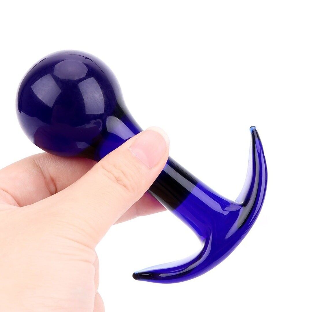 Glass Round Anal Butt Plug Dildo Beginner Anal Trainer Sex Toys