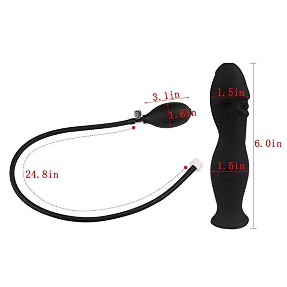 Inflatable Realistic Anal Dildo Butt Plug Balloon Pump Anal Sex Toys