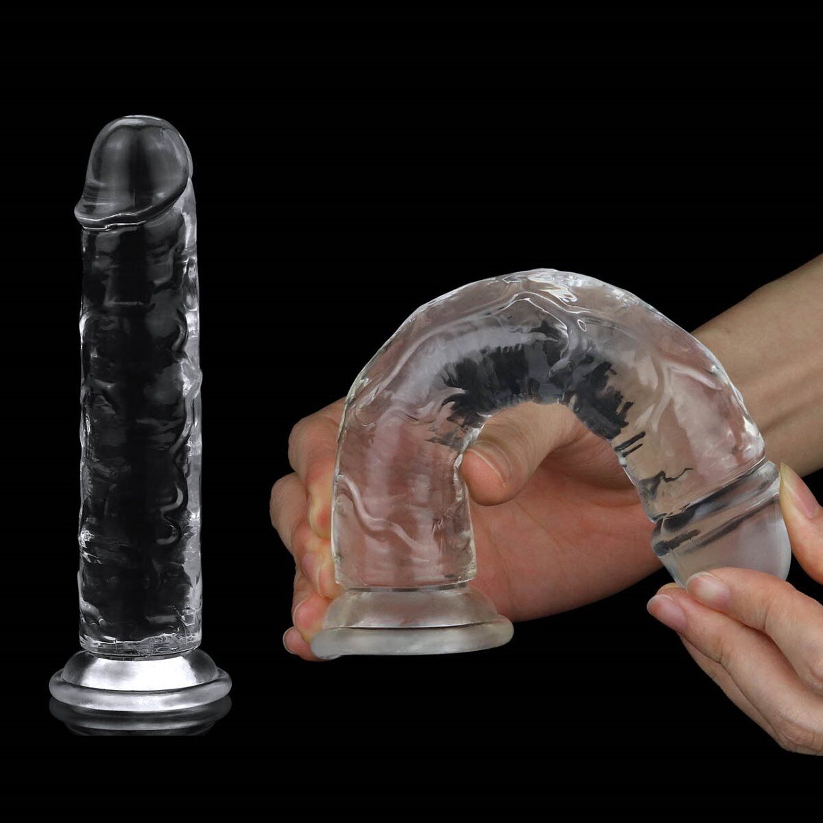 Flexible Realsitic G-spot Anal Dildo Dong Attachment for Strap-on Harness