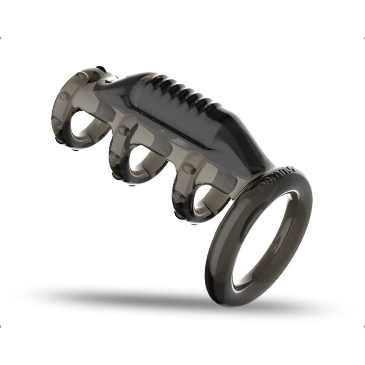 Vibrating Male Penis Ring Cock Cage Girth Enhancer Sleeve Sex Toys